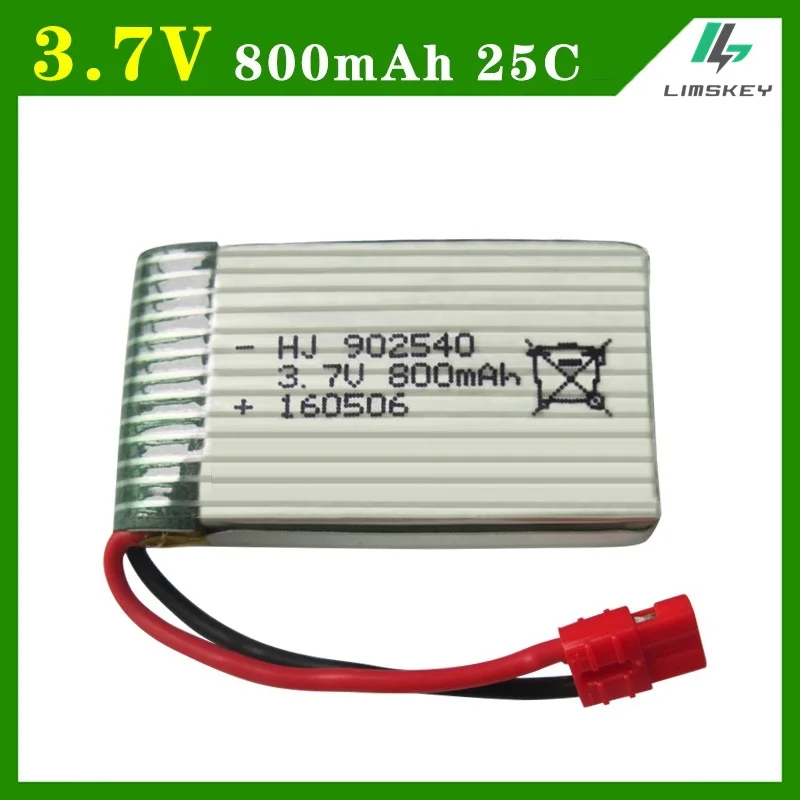 

3.7V 800mah Lipo Battery For Syma X5HC X5HW X5UW X5UC RC Quadcopter Spare Parts 902540 3.7V Battery RC Camera Drone Accessories