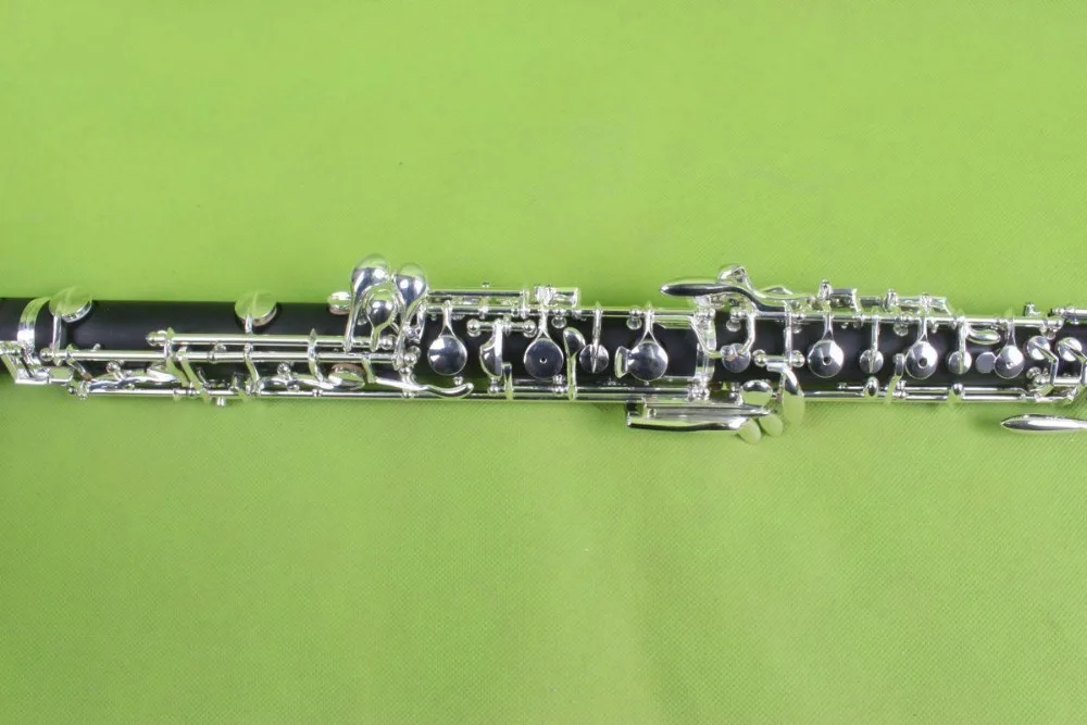 Профессиональный oboe C Ключ левый F резонансный композитный Ebonite Корпус серебряный ключ с покрытием Профессиональный oboe Чехол#04