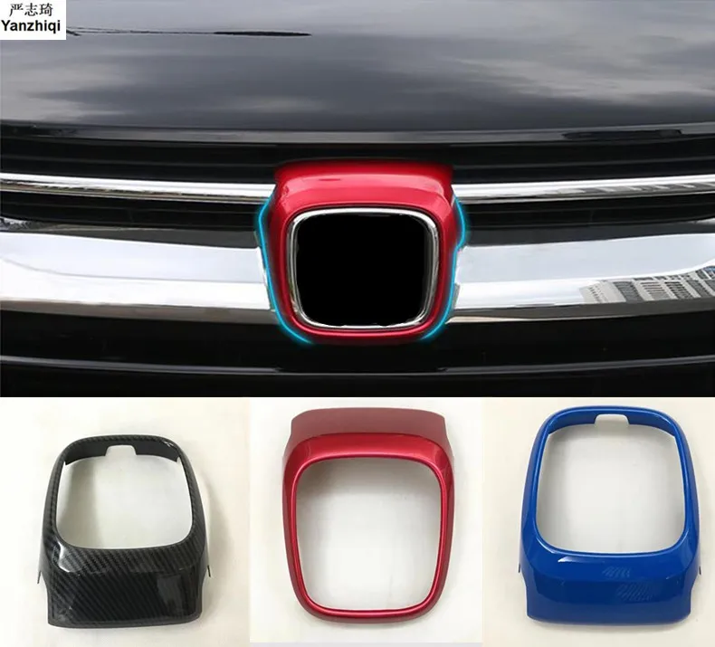 

ABS Chrome/Carbon Fiber The front logo position decoration cover stickers Accessories for Honda CRV 2017 2018 Car Styling
