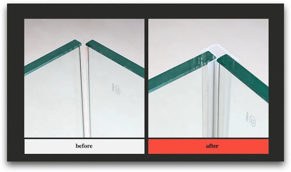 Стекло уплотнения бескаркасные двери душа окна балкона экран уплотнительная полоса уплотнитель проект стопор