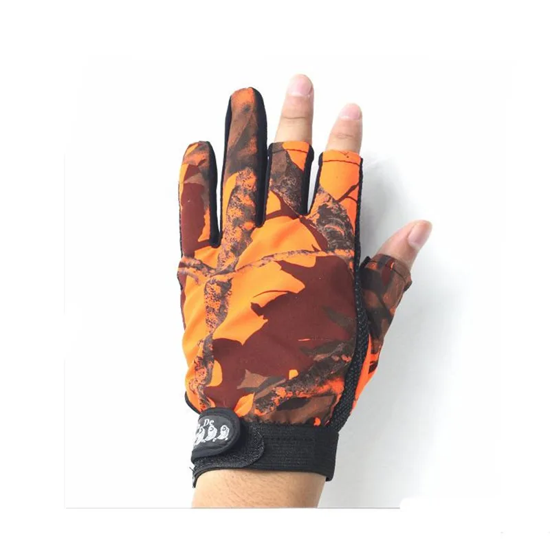 LumiParty 3 Cut Finger Anti slip Waterproof Fishing Hunting Gloves