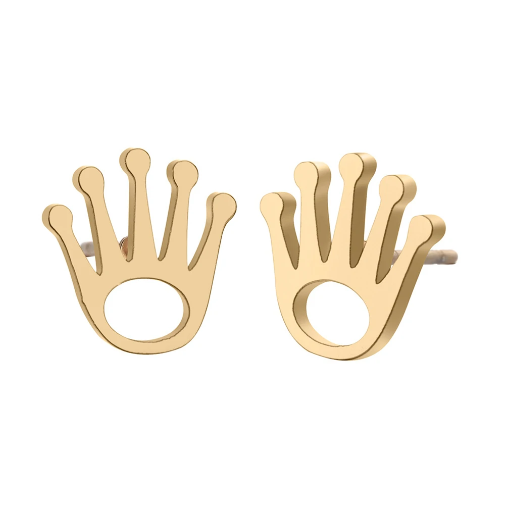 

Newest Fashion Palm Pattern Piercing Earring Jewelry Stainless Steel Korean Style Mini Fingers Stud Earrings For Women Gifts