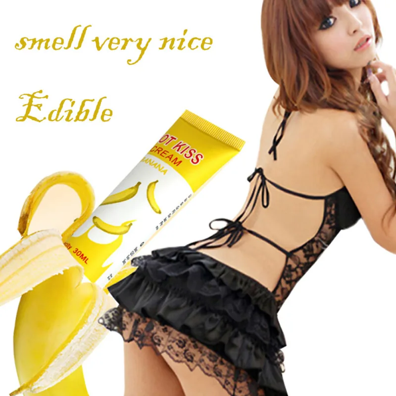 30ml fun tool silk touch Edible banana smell gel exciter cream water based lubricant cream sex