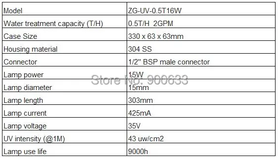 2GPM 220 V ультрафиолетовая лампа УФ-лампа фильтр для воды ультрафиолетовый свет стерилизация уф-дезинфекционная лампа