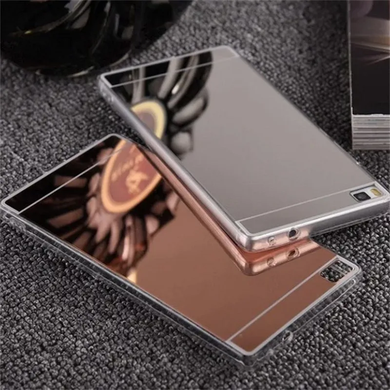 

CR Luxury Mirror Soft Case For Huawei P8 lite TPU Cover For Huawei P9 lite Phone Case For Huawei P10 Lite Mirror TPU case