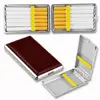 WITUSE WX Cigarette Case Brown Cigarette Box Case Holder Metal Leather Holds 12/14/18/20 Cigarettes 5