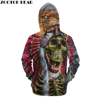 

Skull 3D Zip Hoodies Men Zipper Hoody Print Tracksuit Funny Sweatshirt Male Coat LongSleeve Vintage Pullover DropShip ZOOTOPBEAR