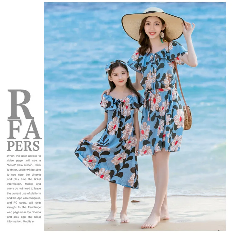 Holiday Family Matching Outfits Off Shoulder Mother and Daughter Dresses Mommy and Me Clothes Dad Son Clothing Sets Summer Look