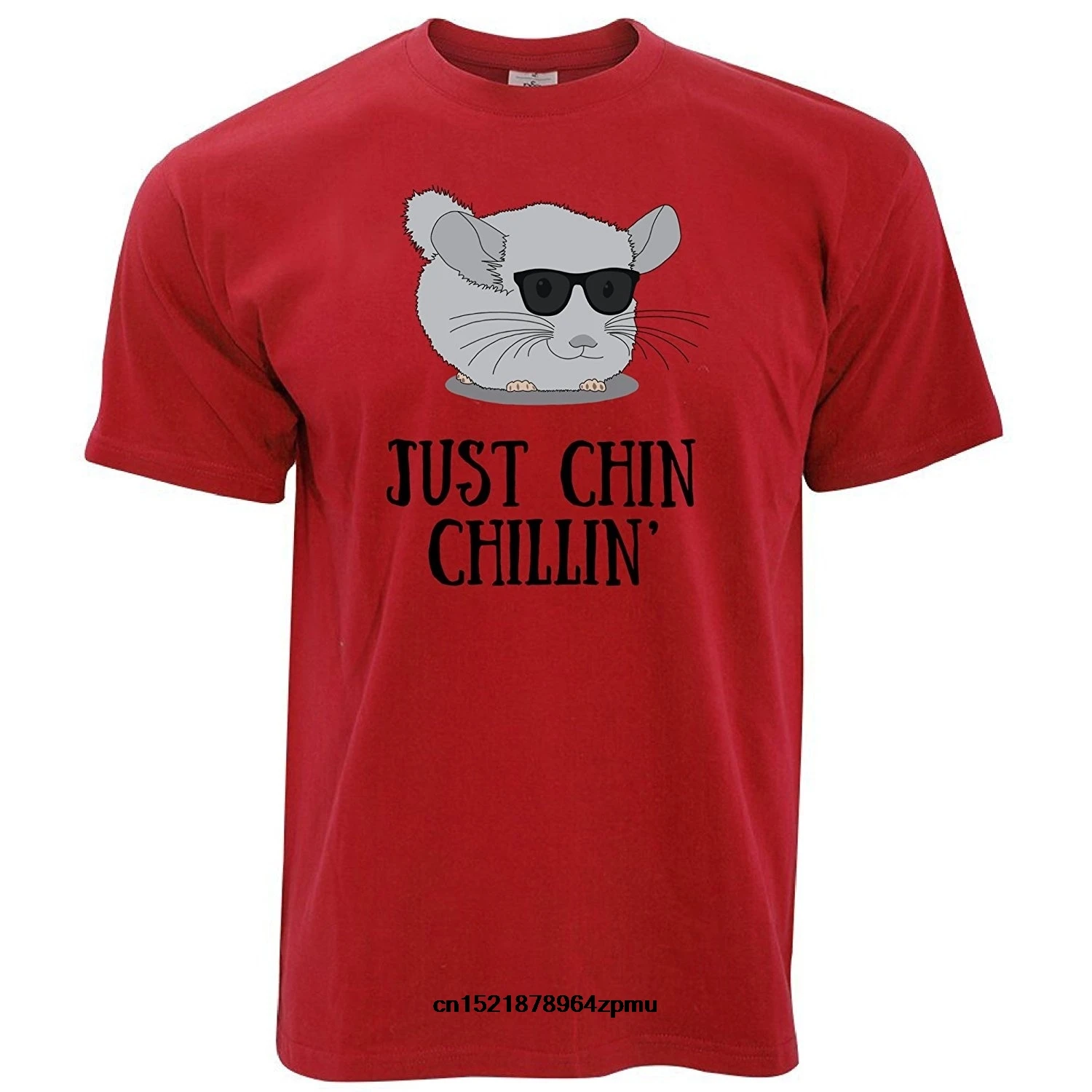 Мужская футболка Just Chin Chillin' ручная работа Шиншилла животное грызунов