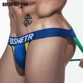 

New Designed G-strings tanga BSHETR Brand Cotton Gay men's Underwear Men Sexy Male Jockstrap Panties Bikini Jock String Thongs