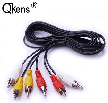 

3RCA to 3 RCA Male Plug Audio Cable Adapter Converter Video AV Wire Cord Hi8 Camcorder DVD VCD STB To TV Projector Amplifier