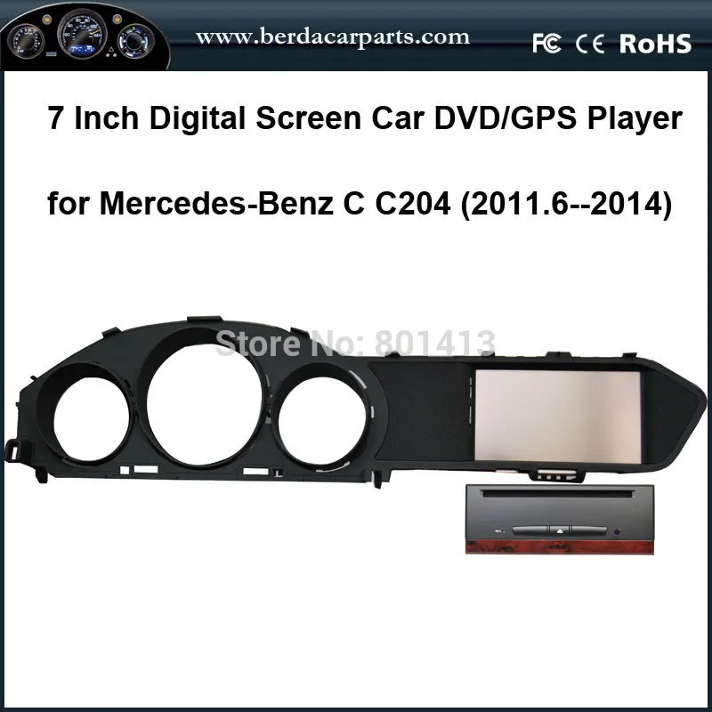 Car dvd gps ل مرسيدس بنز c C204 مع gps + ipod + sd + usb + rca + aux يمكن حافلة