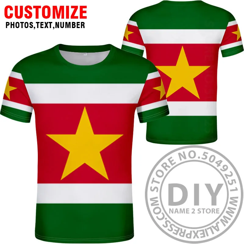 Суринам футболка diy пользовательское имя номер sr футболка Национальный флаг голландский сранан сарнам Сур кантри печать фото текст красная одежда - Цвет: Style 2