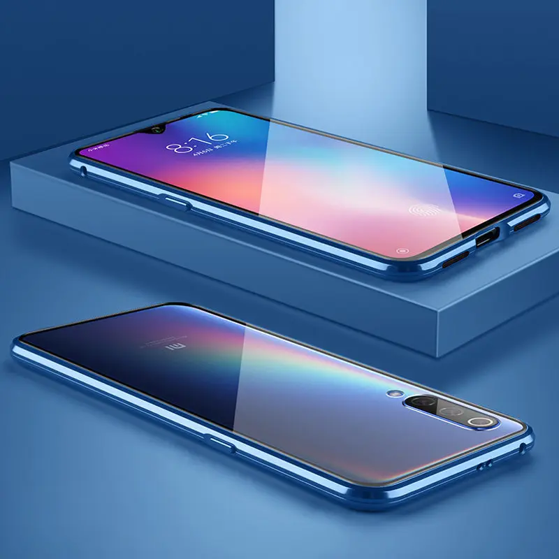 Флип Магнитный адсорбционный чехол для телефона для Xiaomi mi 8 SE металлический чехол 360 полная защита чехол mi 8 mi 8 SE двустороннее стекло Fundas