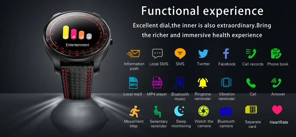 696 Bluetooth Smart Watch V10 with Camera Heart Rate Monitor Pedometer Smartwatch support SIM TF Sports Wristwatch for Android