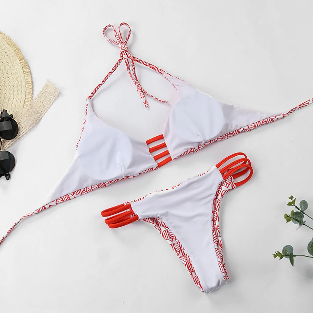 Новинка 2019 сексуальный модный Монокини Bikiny Maillot De Bain танкини с принтом в виде
