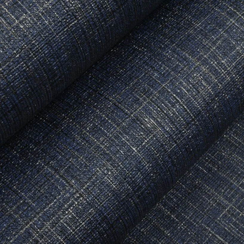Viny Embossed Linen Metallic Plain Textured Wallpaper Roll Modern Solid Color Navy Blue Wall Paper Wallcovering Waterproof 10M Viny Embossed Linen Metallic Plain Textured Wallpaper Roll Modern Solid Color Navy Blue Wall Paper Wallcovering Waterproof 10M