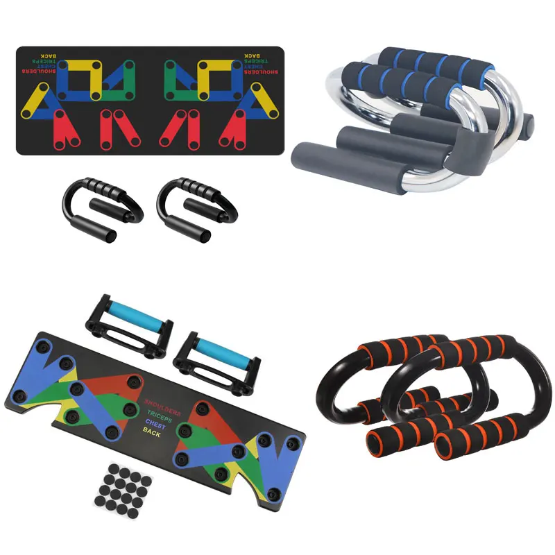 

9 in 1 Push Up Rack Board Fitness Exercise Push-up Shape Stand Bar Anti-slip GYM Body Building Training System Home Equipment