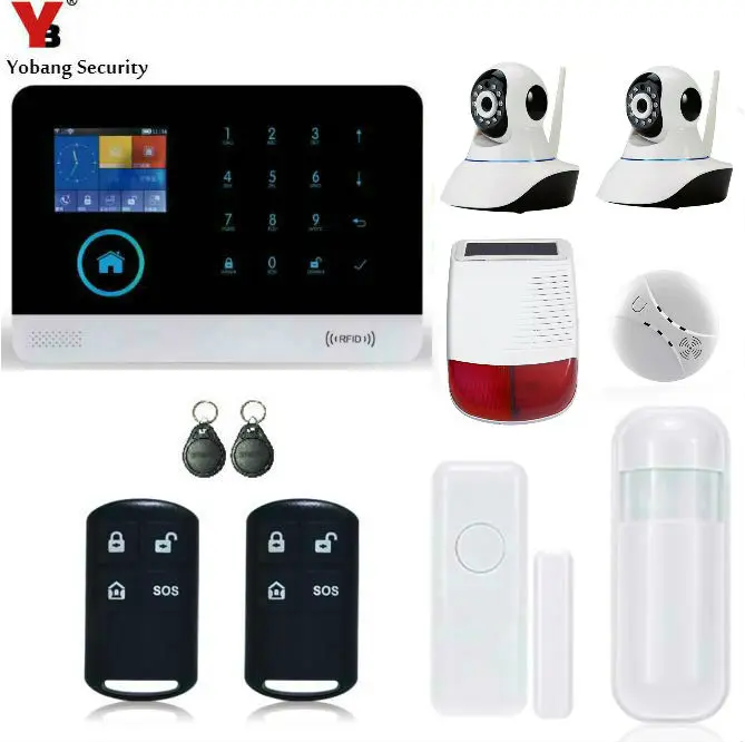 Yobang font b Security b font Home Intrusion APP WIFI GSM Alarm System IP font b