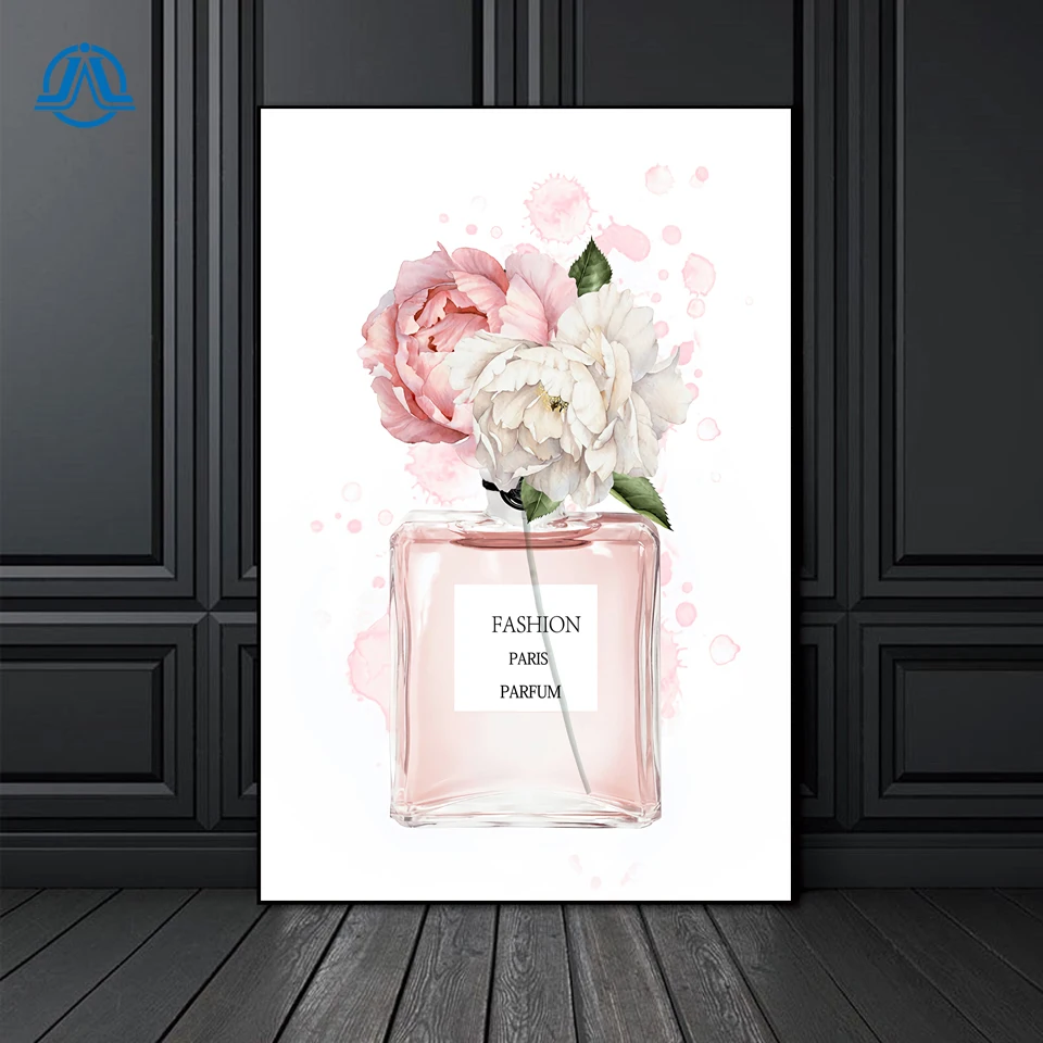

Modern Art Canvas Painting Fashion Flower Perfume Poster and Print Wall Decor Pictures for Living Room Home Decoration No Frame