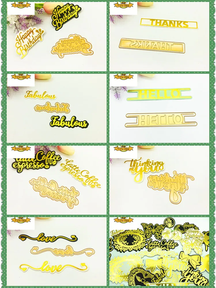 

Word HOT FOIL PLATE Metal Dies Cutting for Scrapbooking Word Cutting Dies 2019 Die Cut for Card Making Craft Dies Scrapbooking