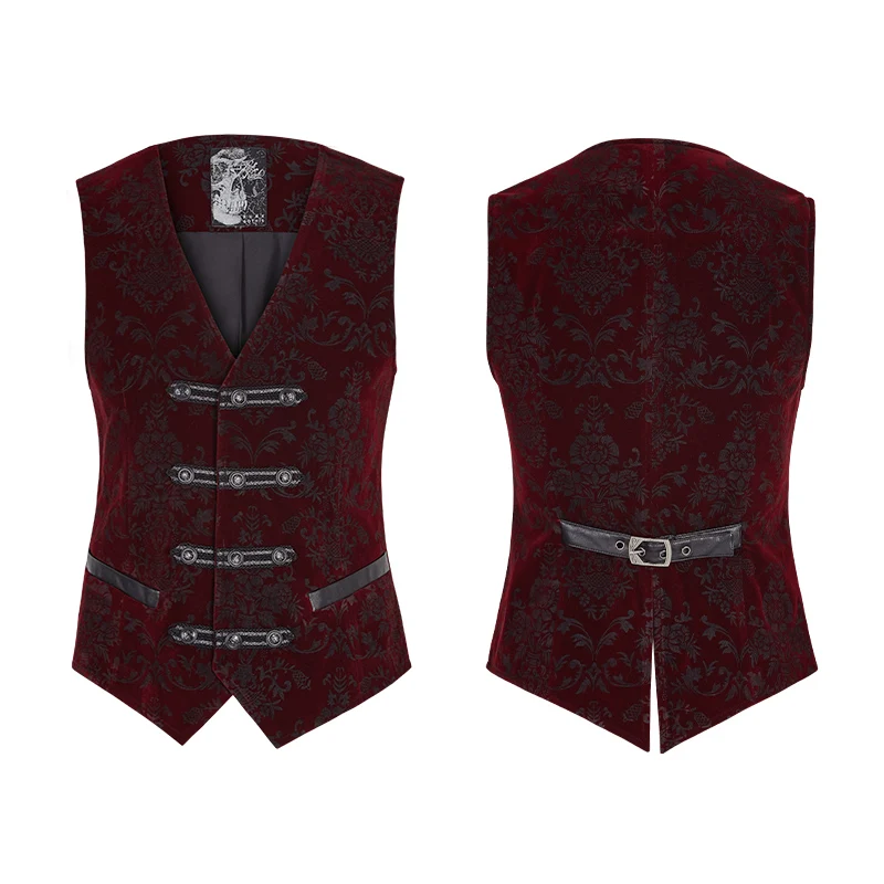 

Punk Rave New Rock 3 colors choice,Gothic Streampunk Steam Pinup Vest Y813GR