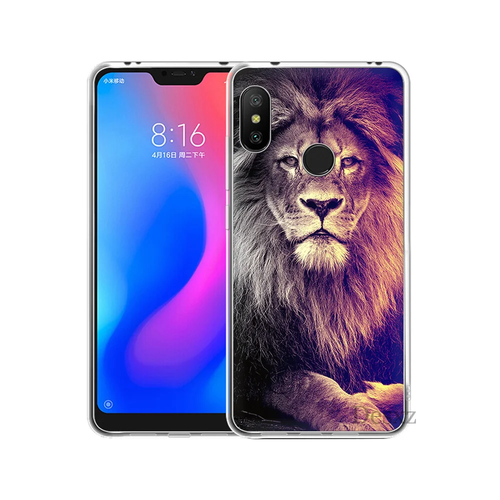 Чехол для телефона с изображением Льва Xiaomi Mi 6 8 Lite SE A1 A2 5X 6X Mix 2S F1 Мягкий