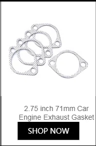 63 мм, 2,5 дюйма, 5 шт./лот, алюминиевая прокладка, выхлопная прокладка двигателя автомобиля/универсальная Прокладка выхлопной трубы с двумя отверстиями TT101116
