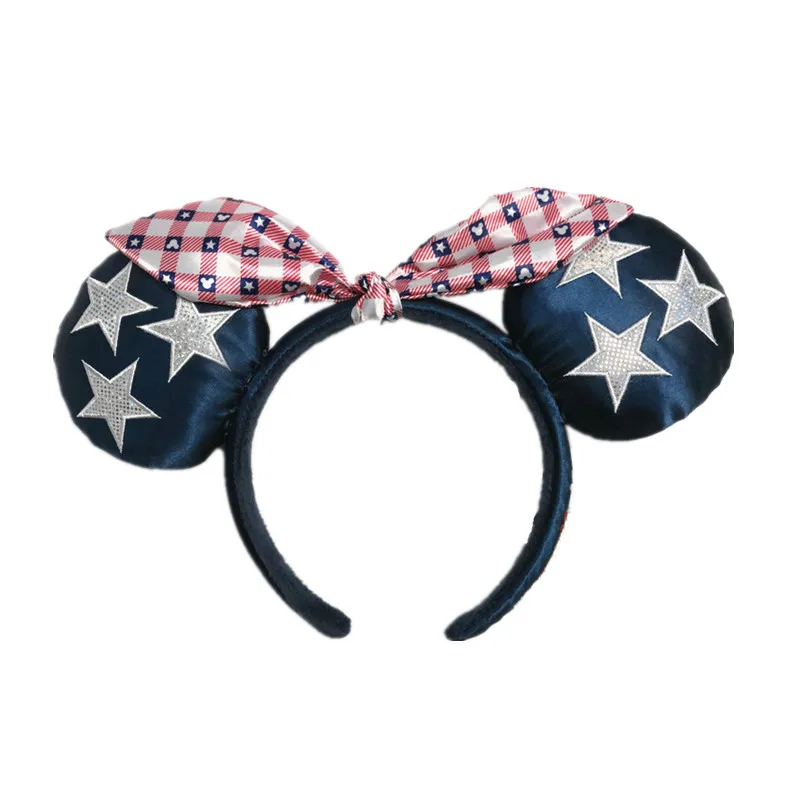 

Повязка для волос с изображением героев Диснея Микки и Минни, повязка на голову для игр, Женский праздвечерние чный головной убор с ушками, ободок для головы принцессы, плюшевая игрушка, подарок для детей