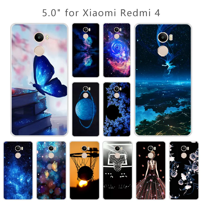 Для Xiaomi Redmi 4 5 0 дюйма Прозрачный Мягкий ТПУ для Hongmi Тонкий силиконовый чехол
