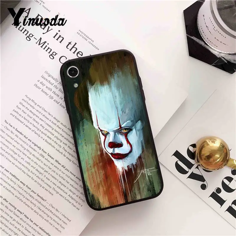 Yinuoda это Pennywise клоун ужас мягкий резиновый черный чехол для телефона для iPhone 5 5Sx 6 7 7plus 8 8Plus X XS MAX XR 10 Чехол