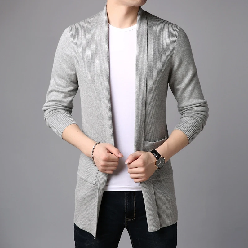 Mens sweaters 2018 sweater male winter long cardigans