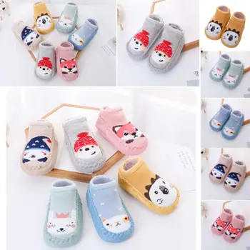

Baby Kids Toddler Cartoon Socks Anti-slip Shoes Boots Floor Slipper Socks New
