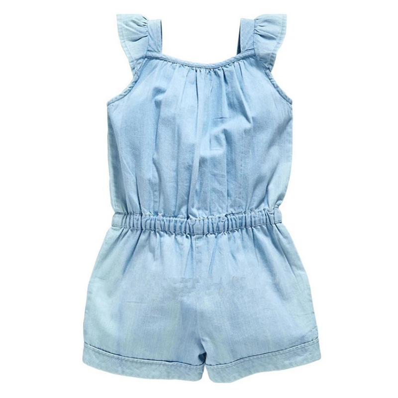 Yeedison Fashion Children Clothing For Girls 2018 Summer Baby Girl Romper Denim Sleeveless Toddler Jumpsuit Cotton Kids Clothes (3)