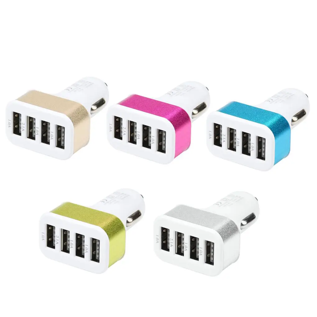 5 цветов с 3 портами(стандарт Порты и разъёмы телефон Зарядное устройство автомобиля Зарядное устройство адаптер 12 в 24 В до 5 В USB 2.1A 2A 1A для автомобиля смартфон gps