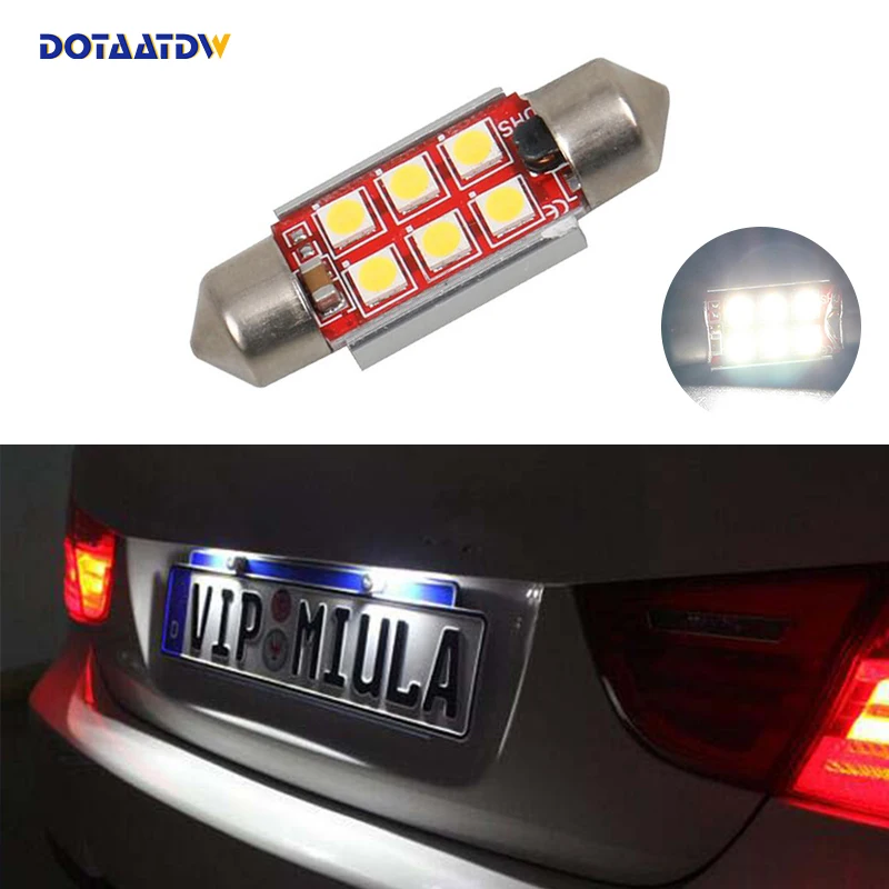 1 Автомобильный светодиодный светильник 36 мм C5W 3030 SMD 12 В номерной знак для BMW E46 E90