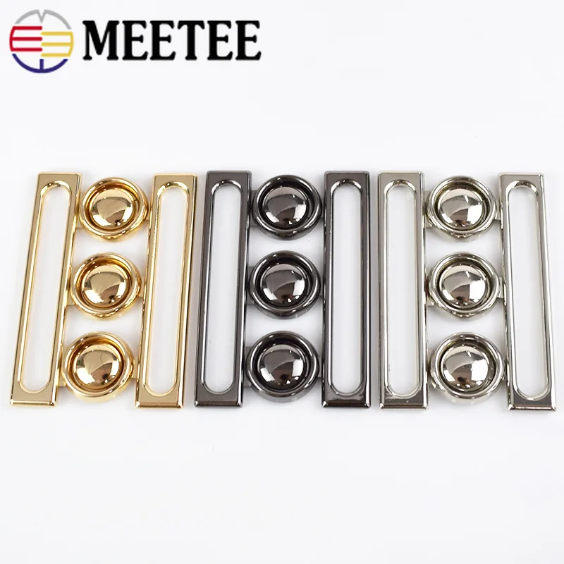 

Meetee 2pcs 60mm Metal Alloy Buckle Women Coat Waistband Belt Clothing DIY Craft Decoration Hardware Accessories AP578