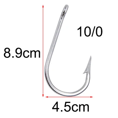 JSM 10 шт./лот 7732 Нержавеющая сталь бронзовых морских рыболовных крючков большой рыбки приманка для тунца большой крючки Размеры 5/0 6/0 7/0 8/0 9/0 10/0 11/0 12/0 - Цвет: 10 0