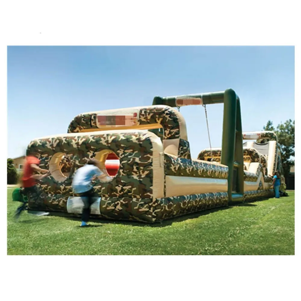 

Factory direct sale camouflage inflatable obstacle course on sale