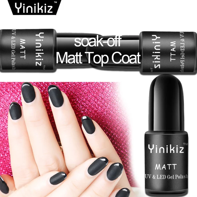 Yinikiz Trasparente Opaca Gel Per Unghie Per La Progettazione Nero