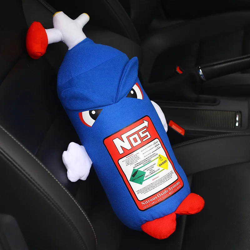

CARDIZ JDM NOS Doll Bottle Turbo Pillow Plush Toy Turbocharger Cushion Decor Backrest Seat Hellaflush Rest