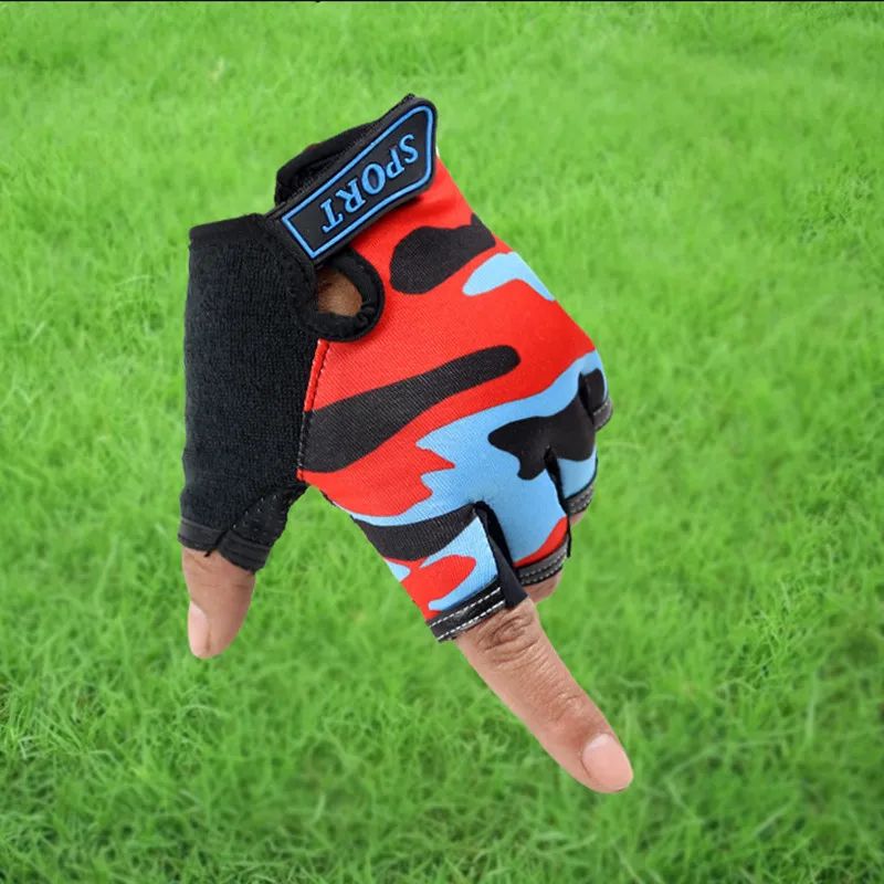 LongKeeper перчатки для детей полу-палец детские варежки небесно-шаблон мальчики девочки перчатки без пальцев для Размер для детей 5-13 лет малыш Guantes