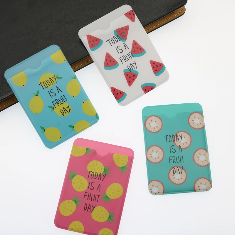 

2019 Kawaii Fresh Cute Fruit Card Holder Card Waterproof Card Protection Tool School Stationery Student Stationery Gift Children