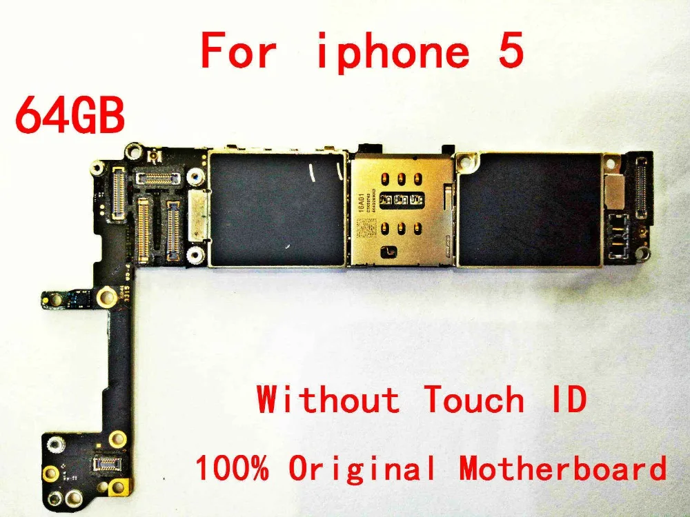 

H-shirley Original Motherboard for the Apple iPhone 5 64gb 100% working and unlocked Logicboard Without Touch ID+gift