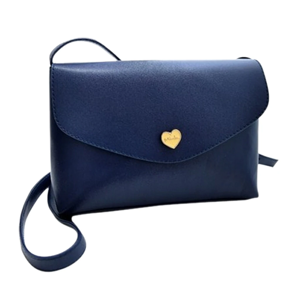 

Hot Sale Heart Women Leather Handbags Cross Body Shoulder Bags Fashion Messenger Bags Small Women Bags deep blue
