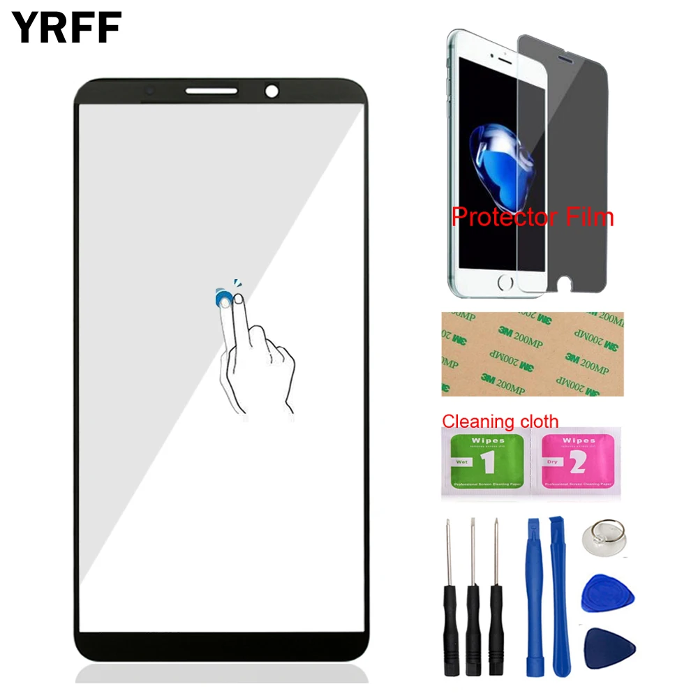 

Mobile Front Outer Glass For HuaWei Mate 10 Pro ( No Touch Screen Digitizer Panel ) Front Glass Tools Protector Film Adhesive