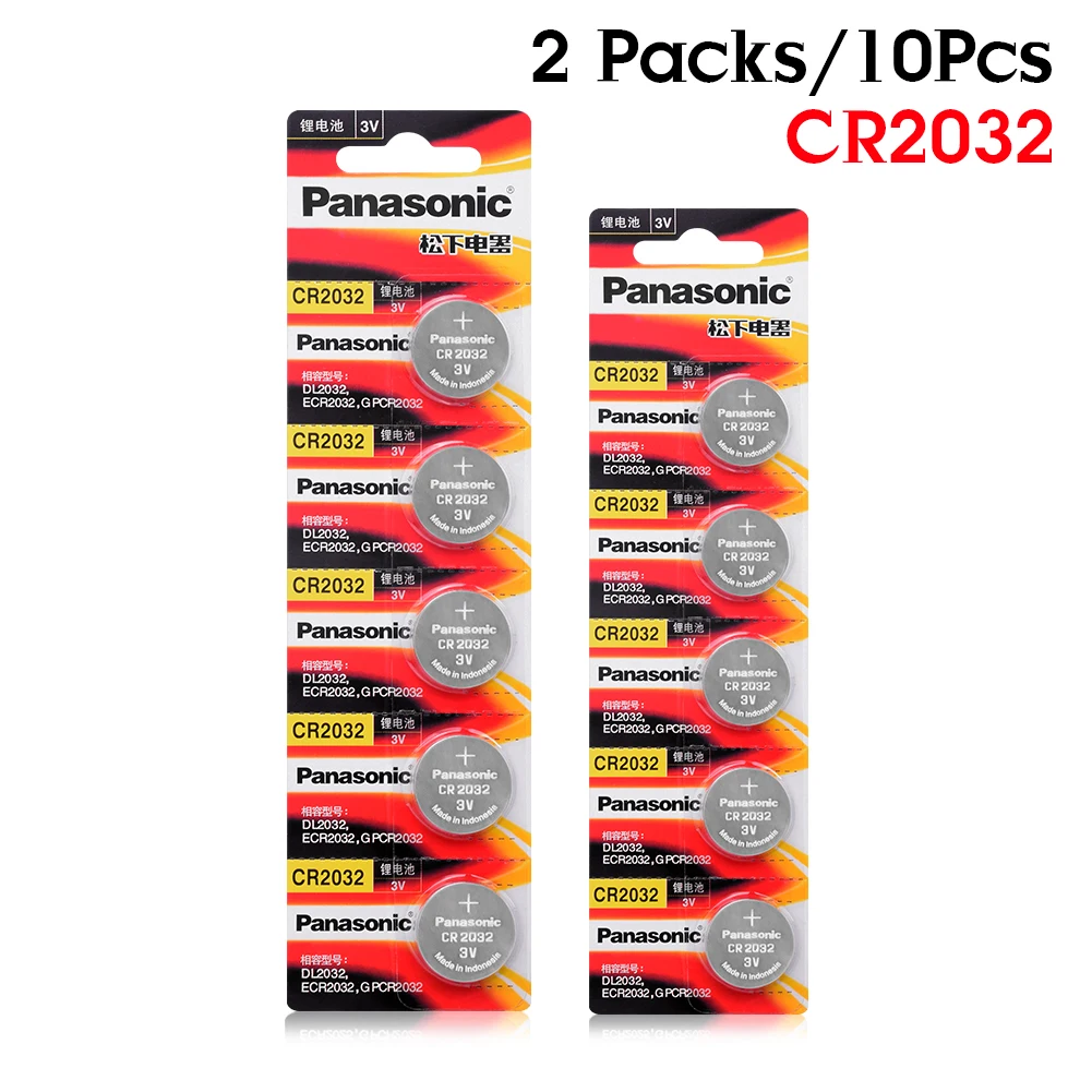 

10pcs original brand new battery for PANASONIC cr2032 3v button cell coin batteries for watch computer cr 2032 For Toys