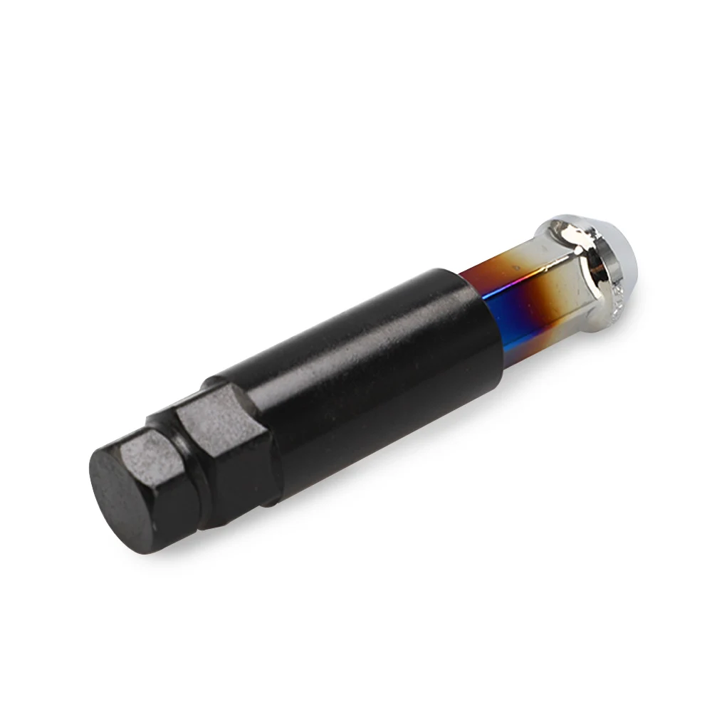 20개 휠 너트 M12x1.5 스틸 컬러풀 레이싱카 너트 림 m12x1.5 오픈형 러그 너트 50MM 쉐보레 스바루 현대용