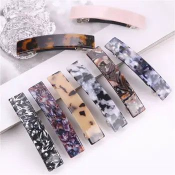 

Long Acetic Acid Stone Hairpin Colorful Barrettes Hair Clips Women Hairclip Girls Heaswear Hair Accessories