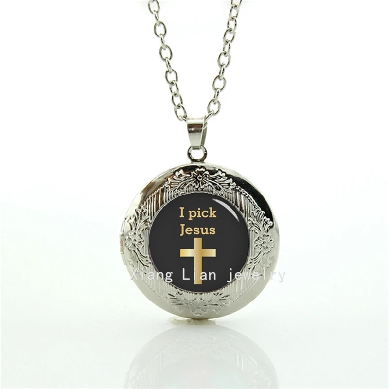 

2017 Collier Collares The Most Popular Religion Locket Necklace 1 Pick Jesus Pendant Faith Christianity Wedding Jewelry T429